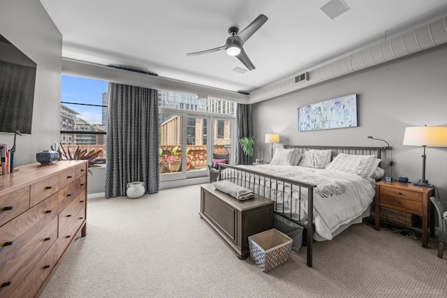 849 W Monroe St Unit Ph5, Chicago, IL 60607 - bedroom with light colored carpet and a ceiling fan