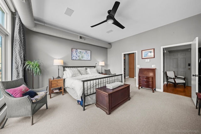 849 W Monroe St Unit Ph5, Chicago, IL 60607 - bedroom featuring light carpet and a ceiling fan