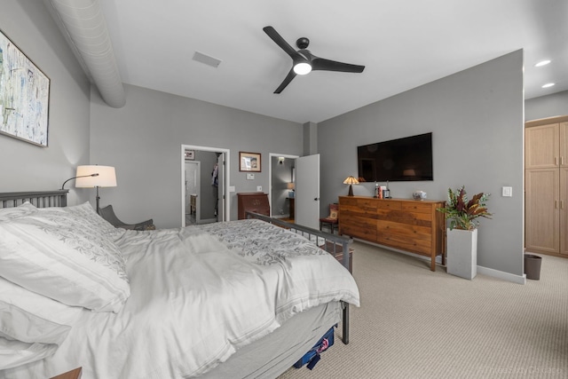 849 W Monroe St Unit Ph5, Chicago, IL 60607 - bedroom featuring light carpet and ceiling fan