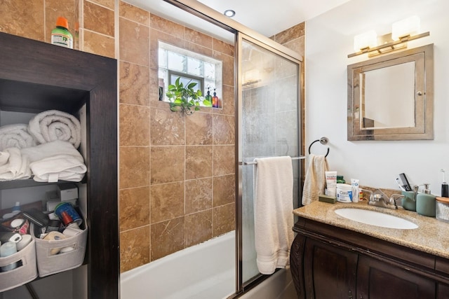 1532 N Greenview Ave, Chicago, IL 60642 - bathroom featuring vanity and enclosed tub / shower combo