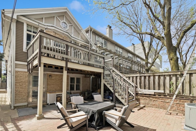 1532 N Greenview Ave, Chicago, IL 60642 - view of patio / terrace with a wooden deck and outdoor dining space