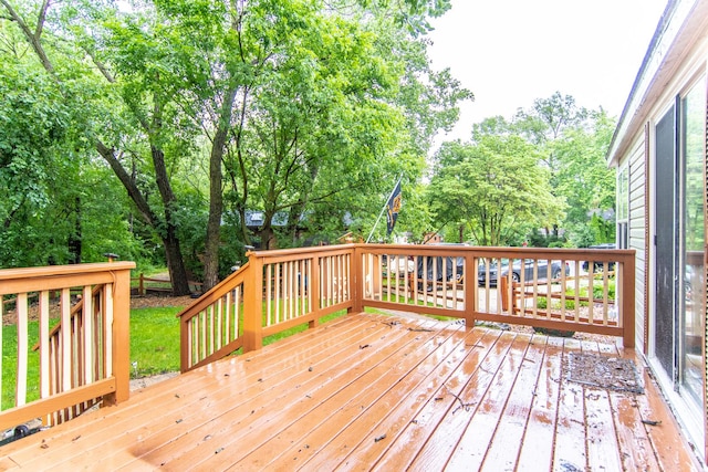 59 Fossil Ridge Ct, Wilmington, IL 60481 - deck with view of scattered trees