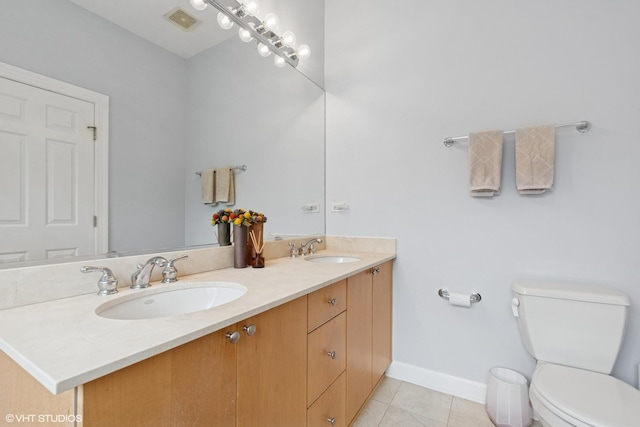 1931 N Campbell Ave Unit 2S, Chicago, IL 60647 - bathroom featuring double vanity and tile patterned flooring