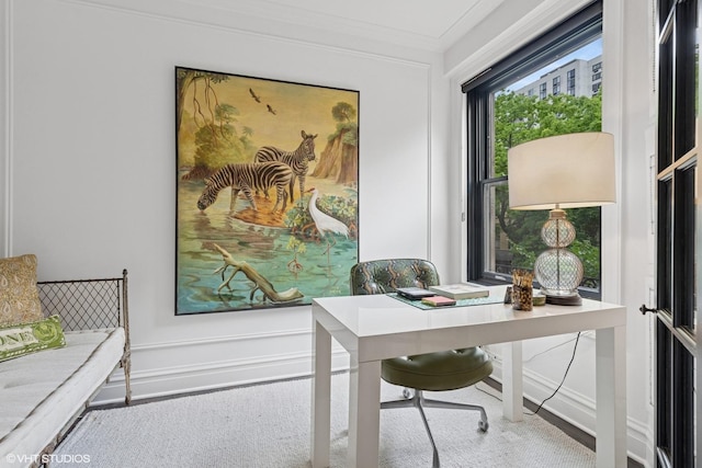 1255 N State Pkwy Unit 3D, Chicago, IL 60610 - office featuring crown molding and baseboards