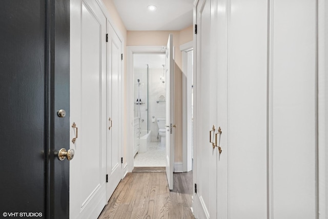 1255 N State Pkwy Unit 3D, Chicago, IL 60610 - corridor with light wood-type flooring and baseboards