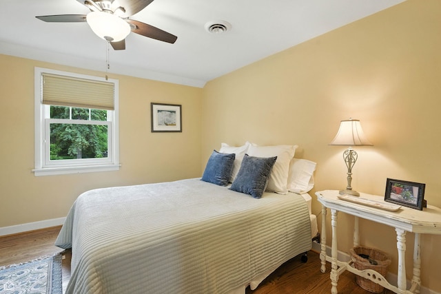 2907 Orchard Ave, Wilmette, IL 60091 - bedroom with wood finished floors and a ceiling fan