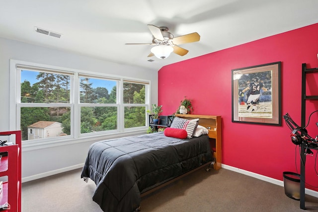 2907 Orchard Ave, Wilmette, IL 60091 - bedroom featuring carpet and ceiling fan