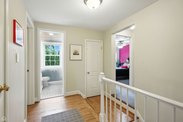 2907 Orchard Ave, Wilmette, IL 60091 - corridor with an upstairs landing and light wood-type flooring
