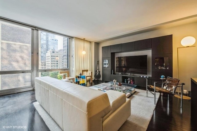 880 N Lake Shore Dr Unit 6F, Chicago, IL 60611 - living room featuring wood finished floors and expansive windows