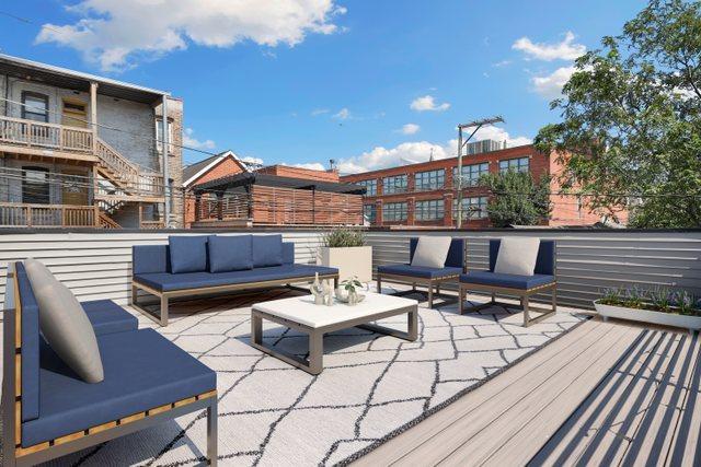 1726 W Huron St, Chicago, IL 60622 - patio / terrace with an outdoor living space and a patio