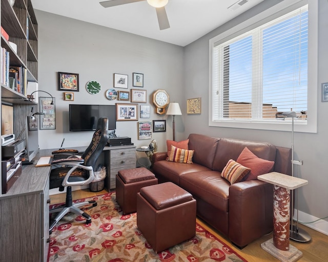 4115 N Lincoln Ave Unit 4N, Chicago, IL 60618 - office space featuring ceiling fan and wood finished floors