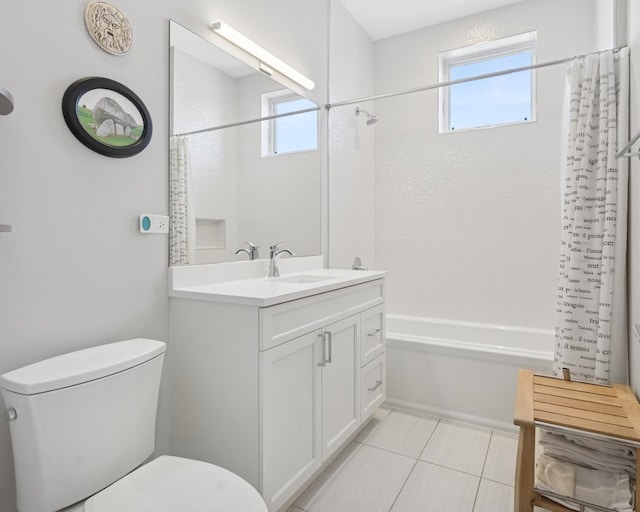 4115 N Lincoln Ave Unit 4N, Chicago, IL 60618 - full bath with vanity, shower / tub combo, plenty of natural light, and tile patterned floors