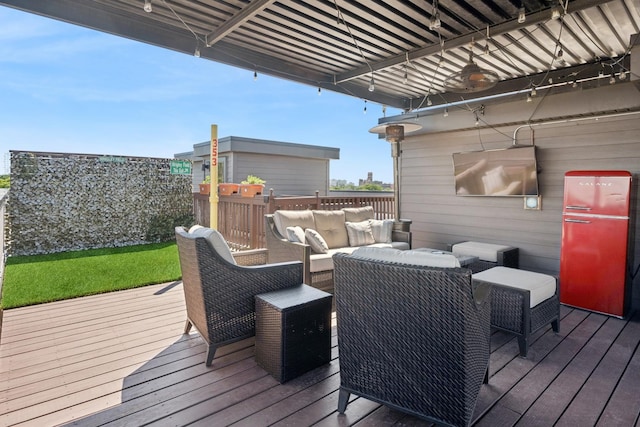 4115 N Lincoln Ave Unit 4N, Chicago, IL 60618 - wooden deck featuring outdoor lounge area