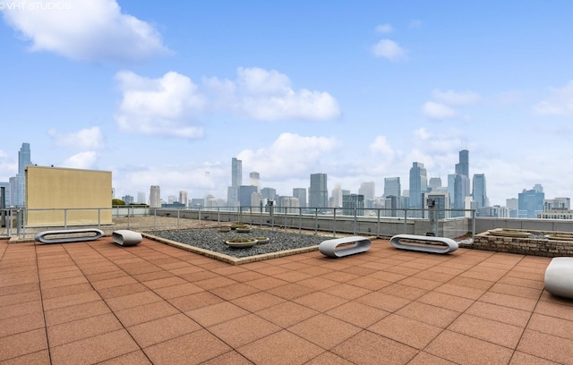 500 W Superior St Unit 1504, Chicago, IL 60654 - view of patio / terrace with a view of skyline