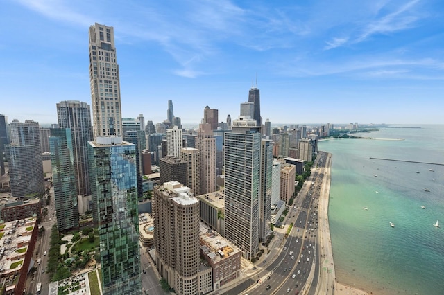505 N Lake Shore Dr Unit 5910-5911, Chicago, IL 60611 - skyline view featuring expansive beach