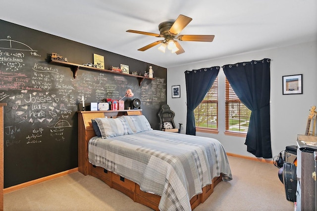 244 Prescott Ave, Elgin, IL 60124 - bedroom featuring carpet and a ceiling fan