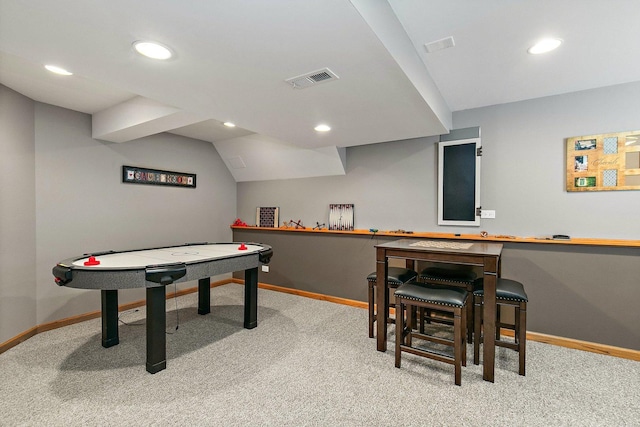 244 Prescott Ave, Elgin, IL 60124 - rec room featuring carpet and recessed lighting