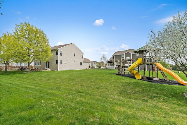244 Prescott Ave, Elgin, IL 60124 - view of green lawn with a playground