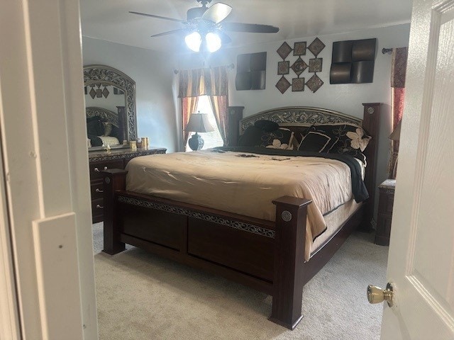 5302 Foxwood Ct, Plainfield, IL 60586 - bedroom with light carpet and a ceiling fan