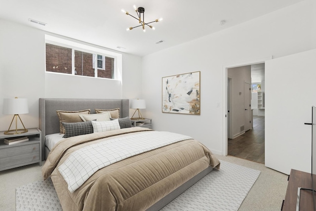 1537 Scoville Ave, Berwyn, IL 60402 - bedroom with a chandelier and carpet