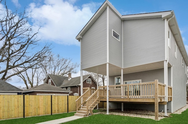 1537 Scoville Ave, Berwyn, IL 60402 - rear view of property featuring a deck
