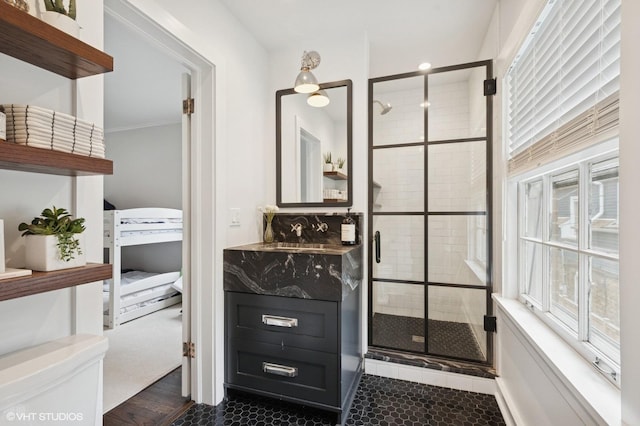2735 Simpson St, Evanston, IL 60201 - full bath with a stall shower and vanity