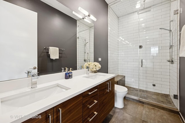 2125 N Mozart St Unit 3, Chicago, IL 60647 - full bath featuring a shower stall and double vanity