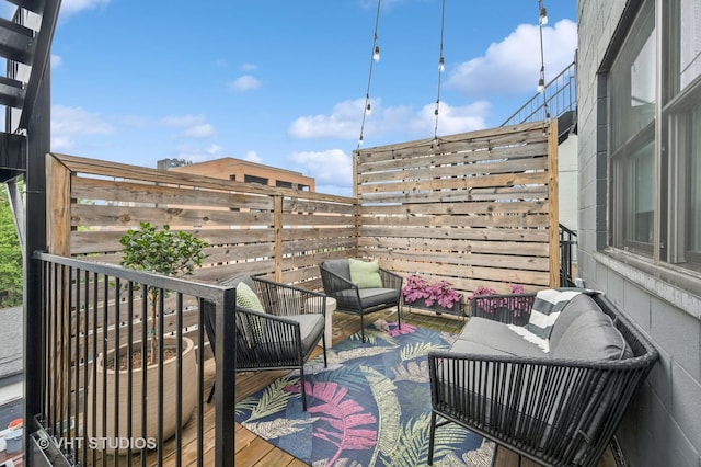 2125 N Mozart St Unit 3, Chicago, IL 60647 - balcony featuring an outdoor living space