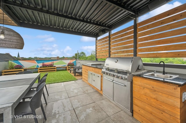 2125 N Mozart St Unit 3, Chicago, IL 60647 - view of patio / terrace featuring an outdoor kitchen and outdoor dining space