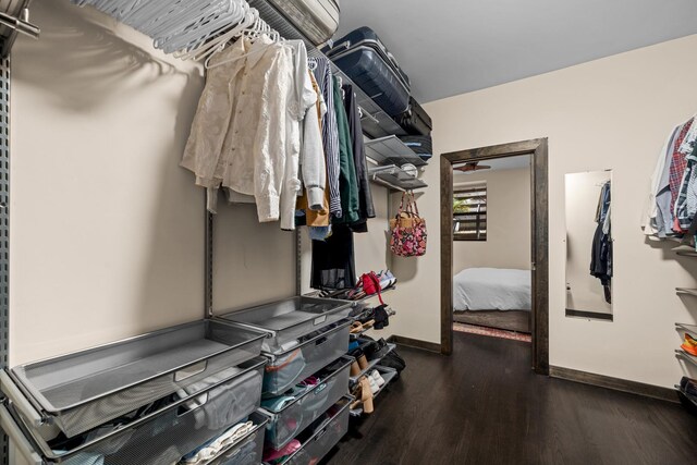 2150 W N Ave Unit 4, Chicago, IL 60647 - spacious closet featuring dark wood-style floors
