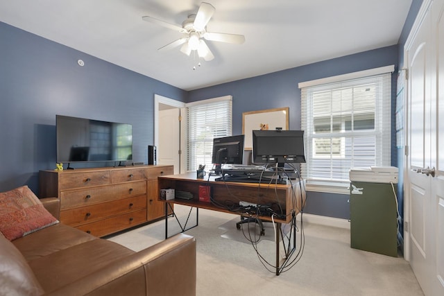 700 E Sunnyside Ave, Libertyville, IL 60048 - office area featuring carpet and a ceiling fan
