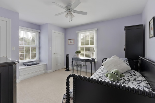 700 E Sunnyside Ave, Libertyville, IL 60048 - carpeted bedroom with ceiling fan and baseboards
