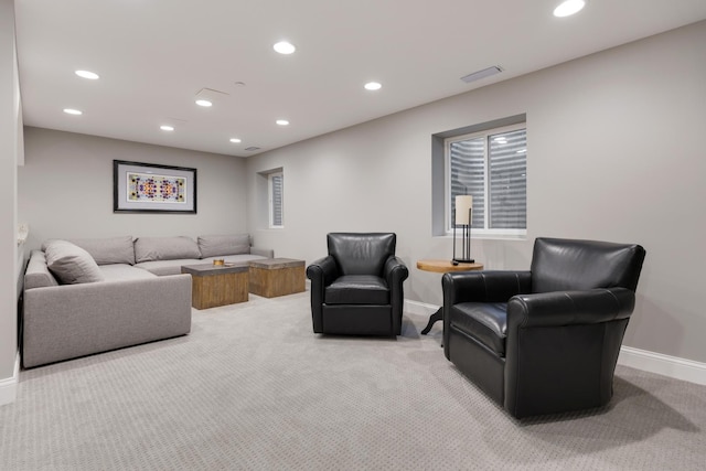 700 E Sunnyside Ave, Libertyville, IL 60048 - living room featuring light colored carpet and recessed lighting