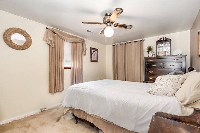 456 W Stanton Ln, Crete, IL 60417 - carpeted bedroom featuring baseboards and ceiling fan
