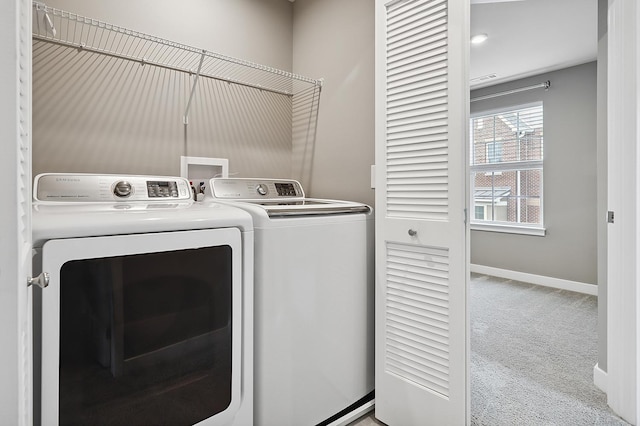 10606 Paige Ct, Orland Park, IL 60462 - laundry room featuring washer and clothes dryer and carpet flooring