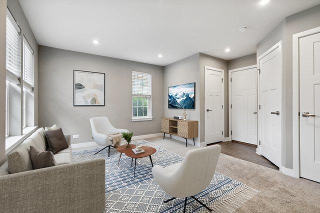10606 Paige Ct, Orland Park, IL 60462 - living area featuring recessed lighting and carpet