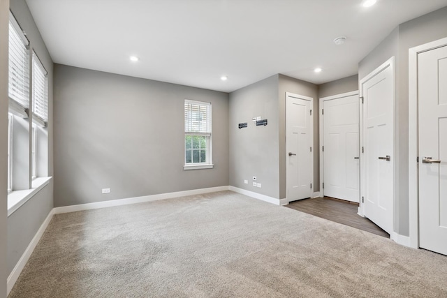10606 Paige Ct, Orland Park, IL 60462 - unfurnished bedroom with carpet flooring, two closets, and recessed lighting
