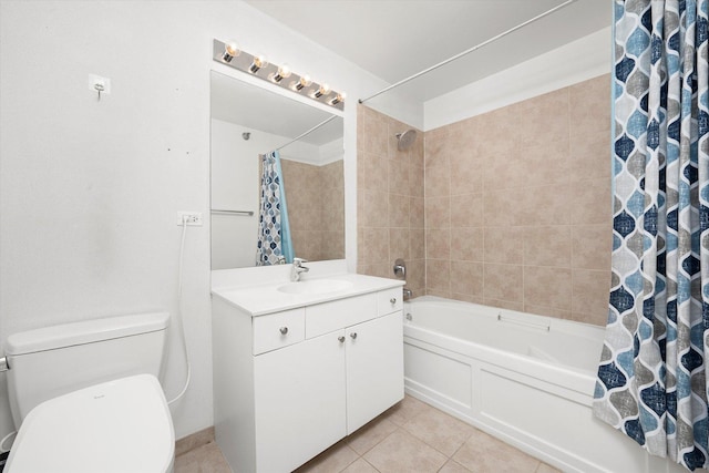 235 W Van Buren St Unit 1720, Chicago, IL 60607 - full bathroom featuring vanity, shower / tub combo, and tile patterned flooring