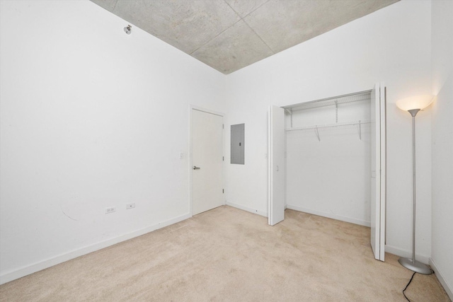 235 W Van Buren St Unit 1720, Chicago, IL 60607 - unfurnished bedroom featuring carpet, a closet, and electric panel