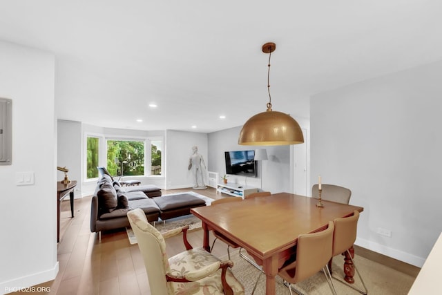 300 Thames Pkwy Unit 2A, Park Ridge, IL 60068 - dining area with recessed lighting and light wood-style floors