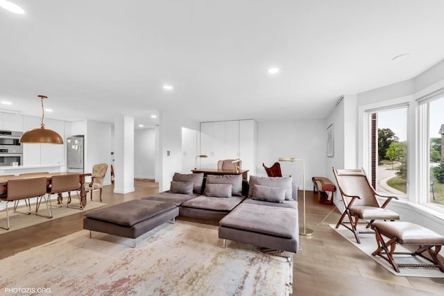 300 Thames Pkwy Unit 2A, Park Ridge, IL 60068 - living area with recessed lighting and light wood finished floors
