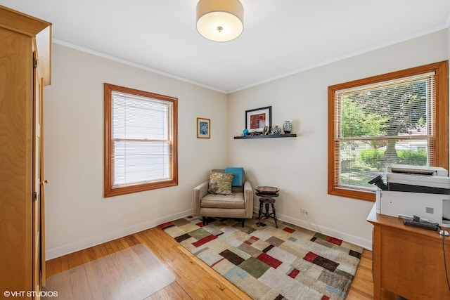 530 S Vail Ave, Arlington Heights, IL 60005 - home office featuring light wood-type flooring and ornamental molding