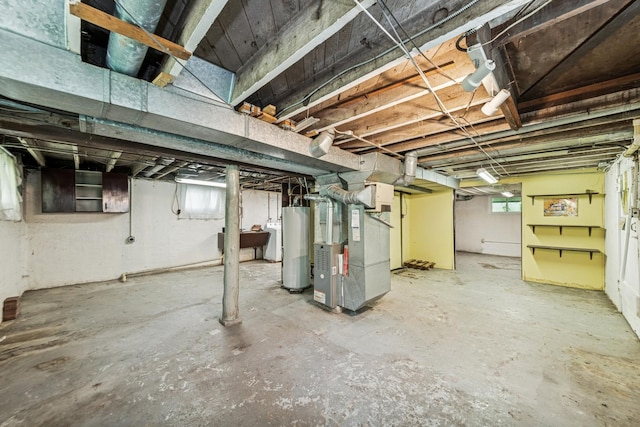 456 Grove St, Wood Dale, IL 60191 - below grade area with heating unit and water heater