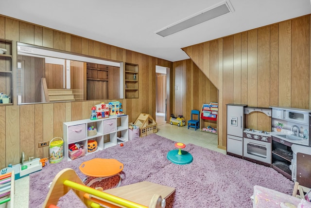 9113 Sycamore Dr, Hickory Hills, IL 60457 - playroom with wooden walls and a sink