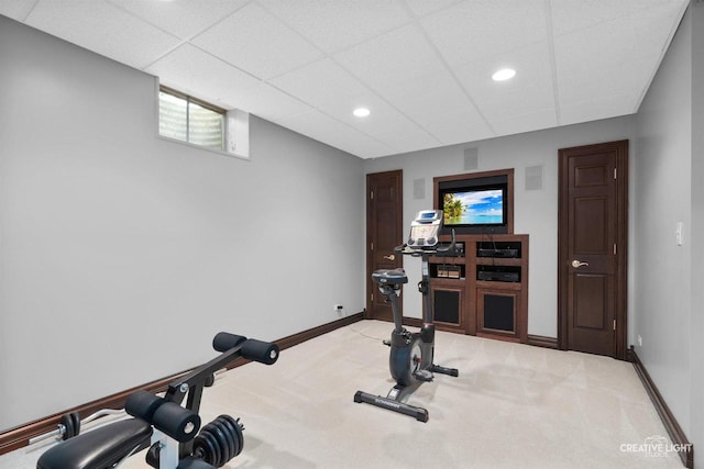 1105 Thoroughbred Cir, Saint Charles, IL 60174 - exercise area with carpet and recessed lighting