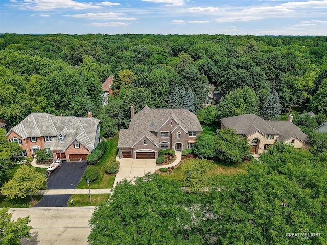 1105 Thoroughbred Cir, Saint Charles, IL 60174 - aerial view of property and surrounding area with a forest