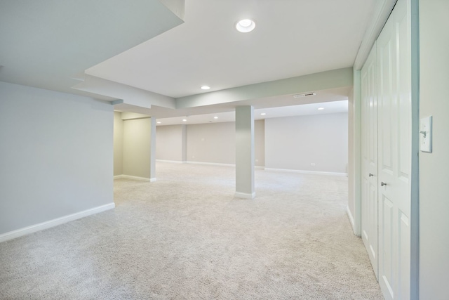 6037 N Nagle Ave, Chicago, IL 60646 - finished basement with light carpet and recessed lighting