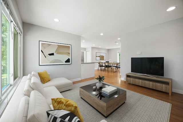6037 N Nagle Ave, Chicago, IL 60646 - living area with wood finished floors and recessed lighting