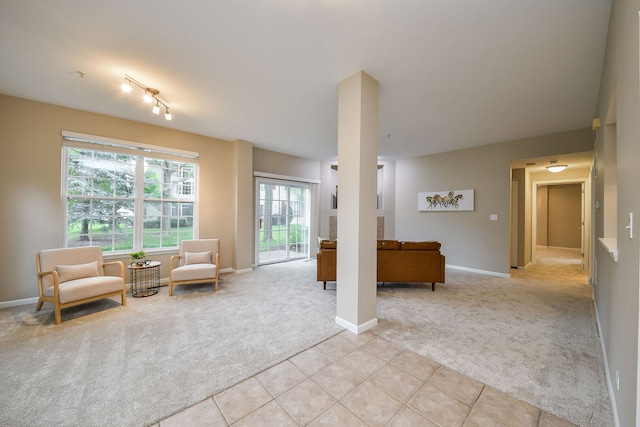 838 Stuarts Dr, Saint Charles, IL 60174 - sitting room with light carpet and light tile patterned flooring
