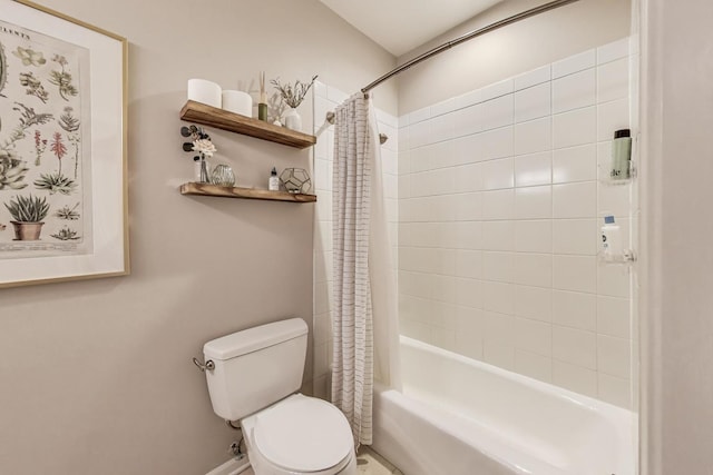 1601 N Paulina St Unit 2D, Chicago, IL 60622 - bathroom featuring toilet and shower / bathtub combination with curtain